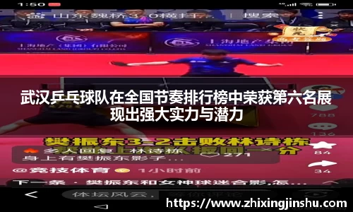 武汉乒乓球队在全国节奏排行榜中荣获第六名展现出强大实力与潜力